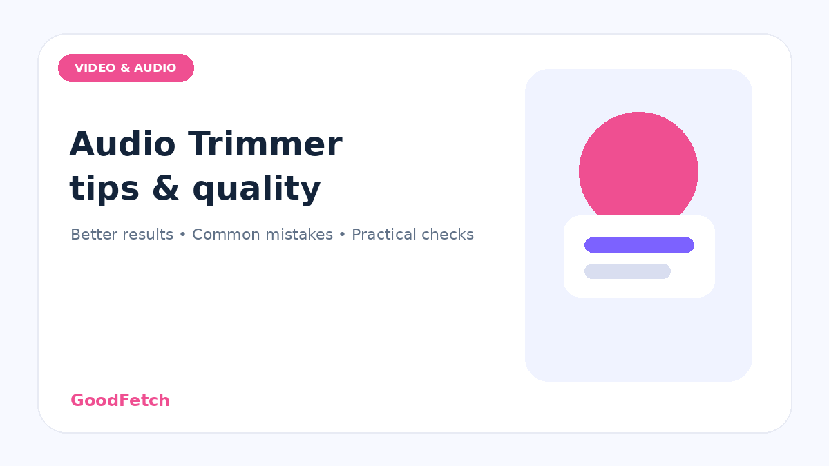 Audio Trimmer Tips: Better Results & Common Mistakes cover