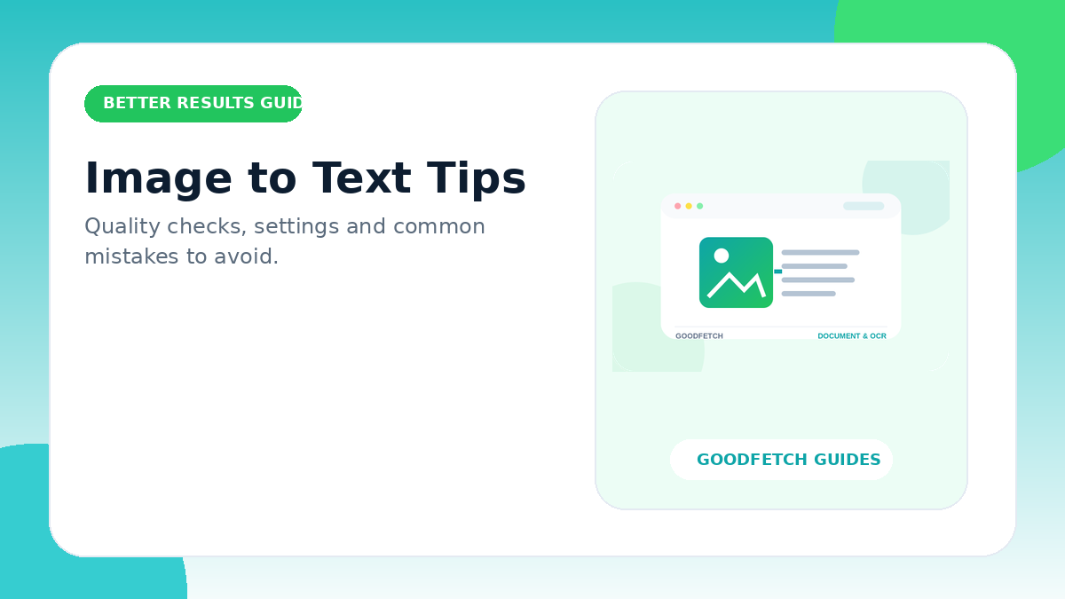 Image to Text Tips: Better Results & Common Mistakes cover
