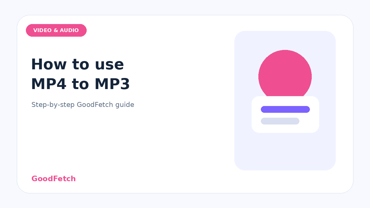 How to Use MP4 to MP3: Step-by-Step Guide cover
