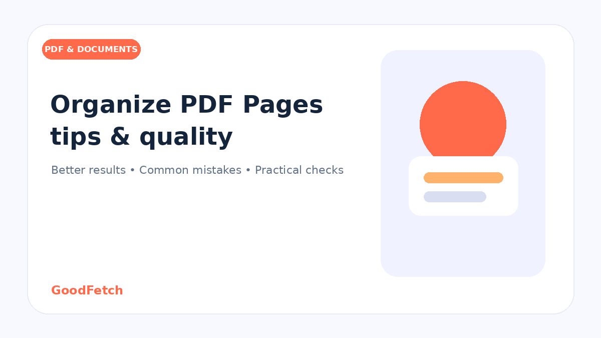 Organize PDF Pages Tips: Better Results & Common Mistakes cover