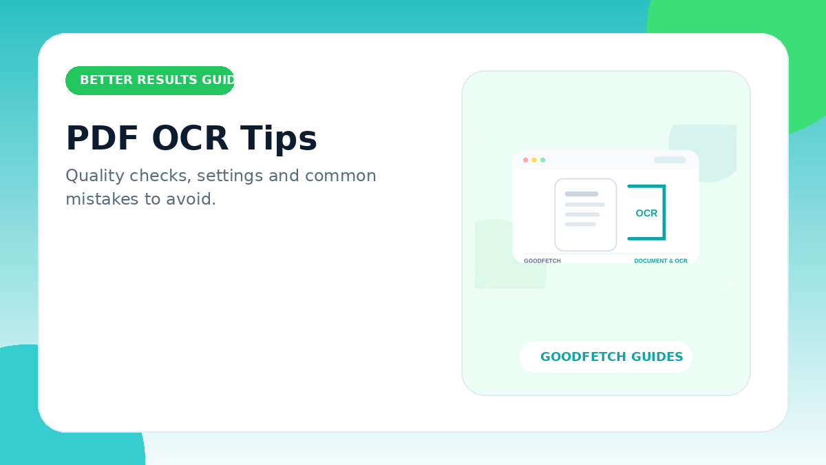 PDF OCR Tips: Better Results & Common Mistakes cover