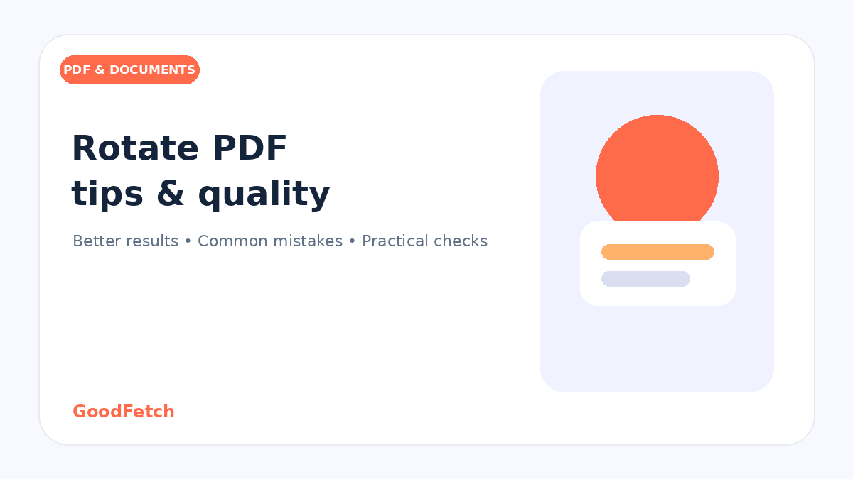 Rotate PDF Tips: Better Results & Common Mistakes cover