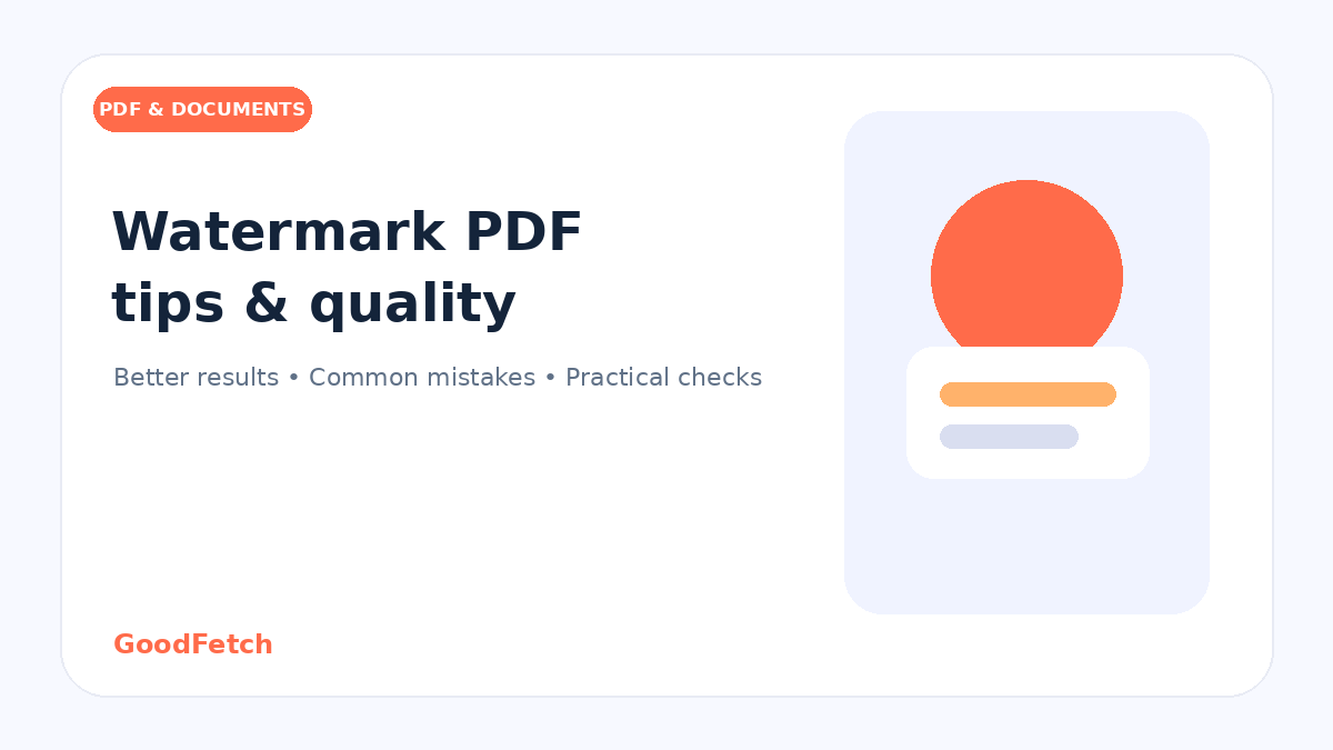 Watermark PDF Tips: Better Results & Common Mistakes cover
