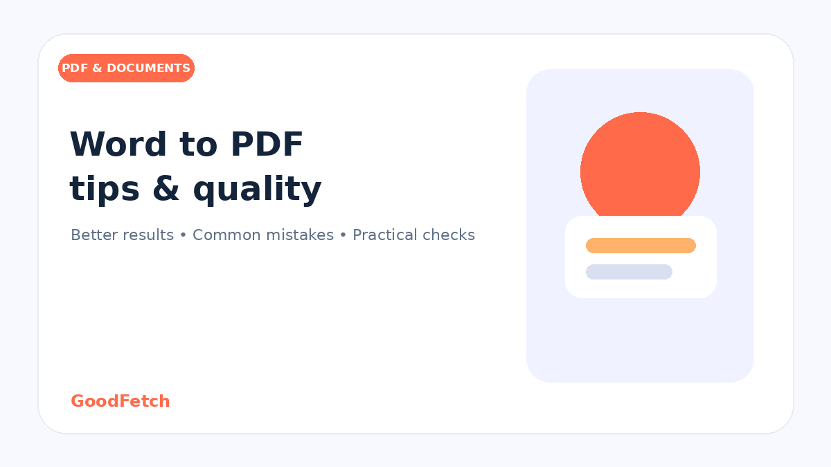 Word to PDF Tips: Better Results & Common Mistakes cover